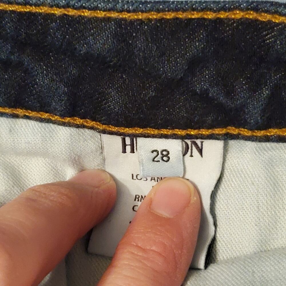 Hudson Jeans Womens Ferris Flare Low Rise Dark Rinse Size 28 Y2K USA Flap Pocket - Picture 8 of 10